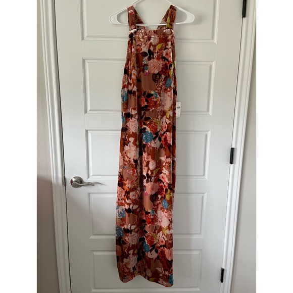 Anthropologie Halter Velvet Maxi Dress Honey M - Picture 5 of 13